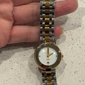 Gold and Silver Quartz Watch